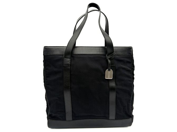 Borsa Tote Gucci in nylon e pelle nera