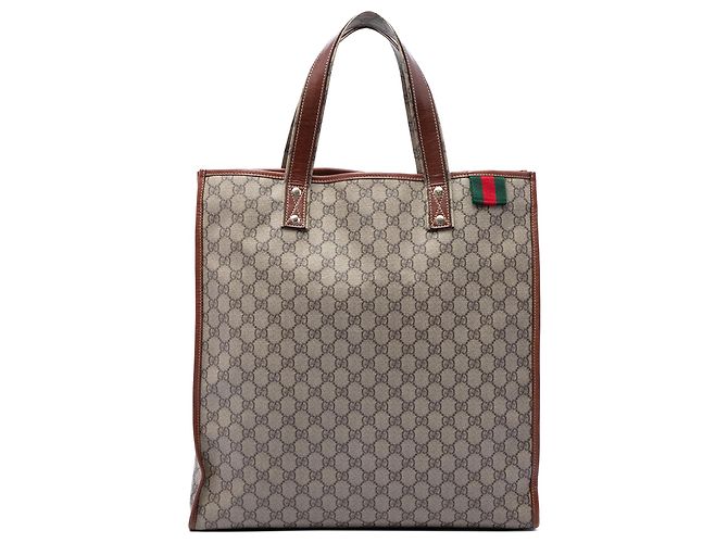 Tote Gucci Bege GG Supreme Web