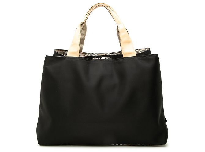 Burberry Nylon-Tote mit schwarzem Nova Check Besatz