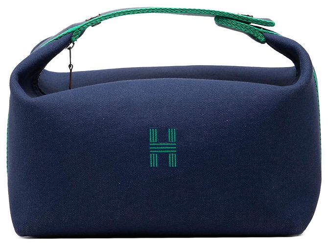 Hermès Blue Small Toile Bride A Brac Case