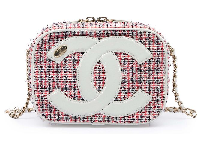 Sac Camera Chanel Red Tweed CC Mania
