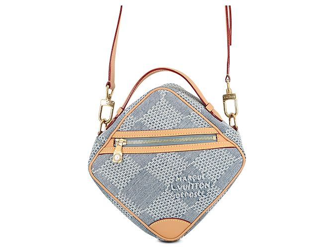 Louis Vuitton Blue Damier Denim 3D Chess Messenger