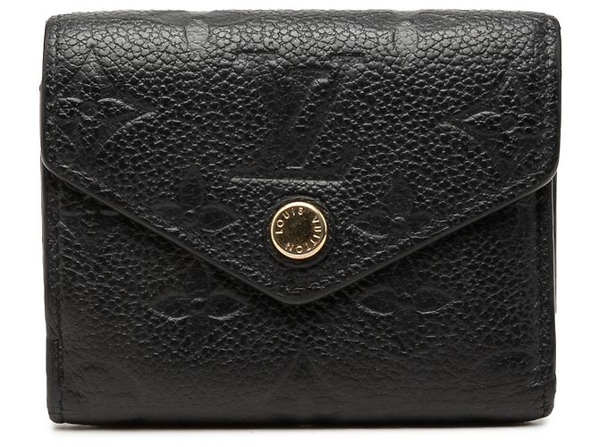 Louis Vuitton Black Monogram Empreinte Victorine Geldbörse
