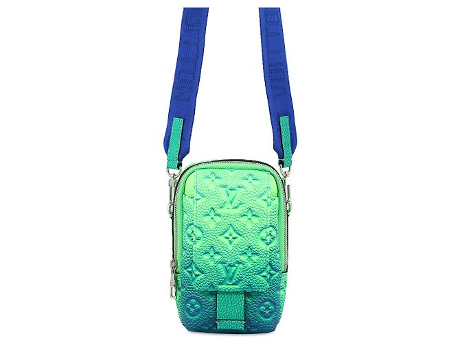 Louis Vuitton Green Monogram Taurillon Illusion Double Phone Pouch