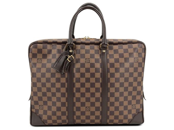 Louis Vuitton Brown Damier Ebene Porte Documents Voyage PM