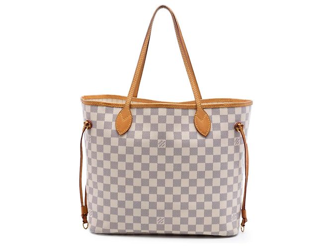 Louis Vuitton White Damier Azur Neverfull MM