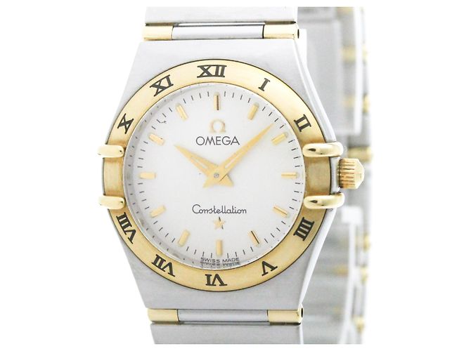 Relógio Omega Constellation para mulher em aço e ouro 18K