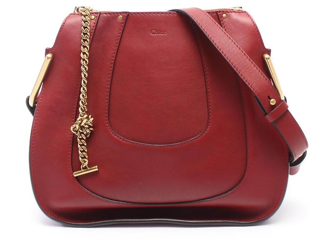 Borsa a tracolla Chloé Hayley in pelle rossa