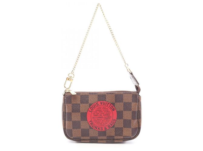 Bolsa Louis Vuitton Mini Pochette Accessoires Damier Ebene T&B