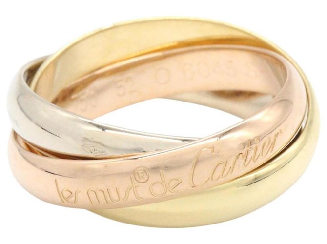 Anello Cartier Trinity in oro rosa bianco e giallo