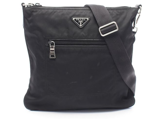Bolsa de ombro Prada TESSUTO em preto