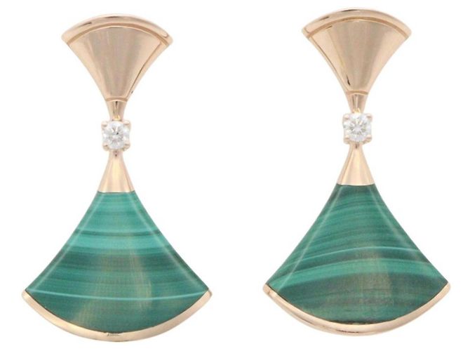 Bulgari Orecchini Bvlgari Diva's Dream in malachite e diamanti