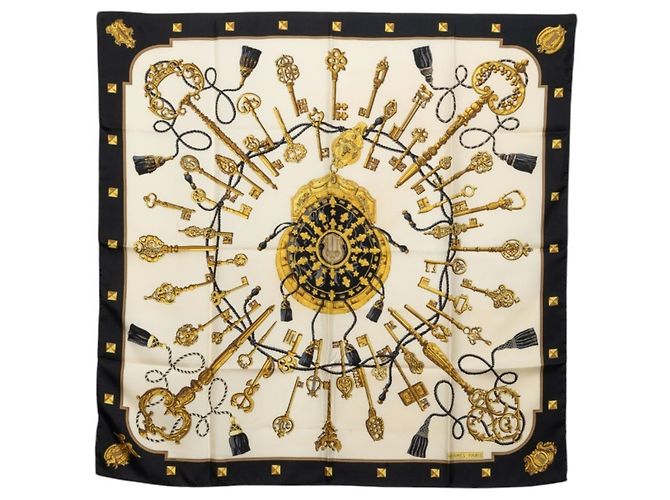 Hermès Hermes Carre 90 LES CLES Lenço Chave