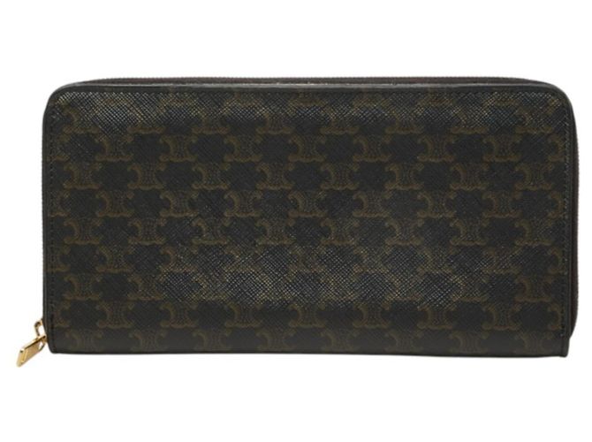 Céline Celine Triomphe Round Zip Long Wallet