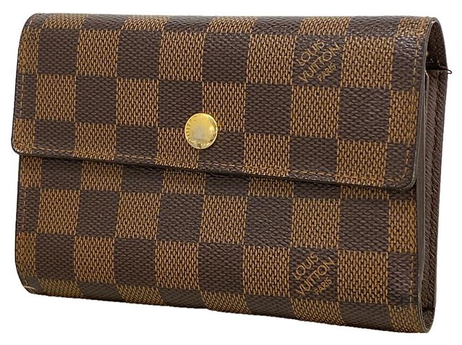 Cartera Tri-fold Louis Vuitton Damier Portefeuille Alexandra N63067 Ebene