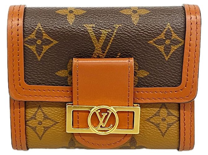 Cartera Louis Vuitton marrón tri-fold