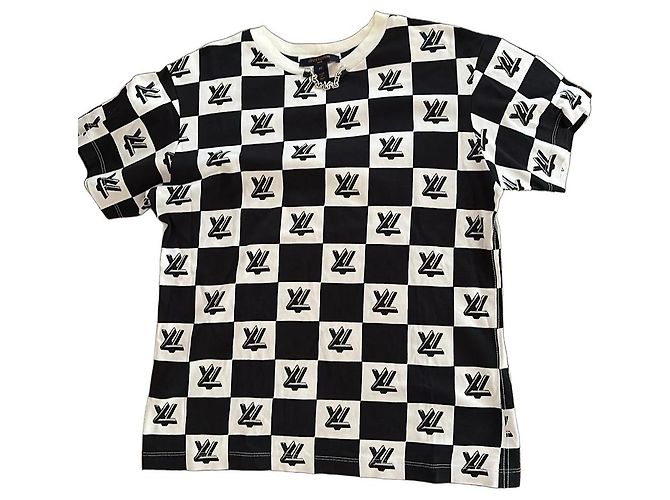 T-shirt Louis Vuitton Checkerboard con Monogramma