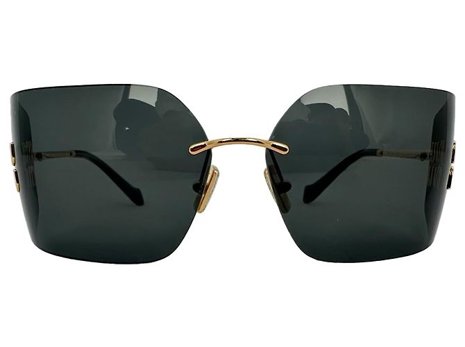 Occhiali da sole Miu Miu MU 54YS Runway in plastica nera