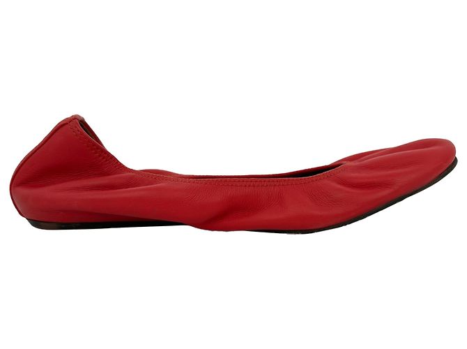 Lanvin Ballet Flats in Red Leather