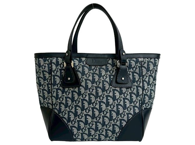 Bolsa de couro e lona Trotter Christian Dior