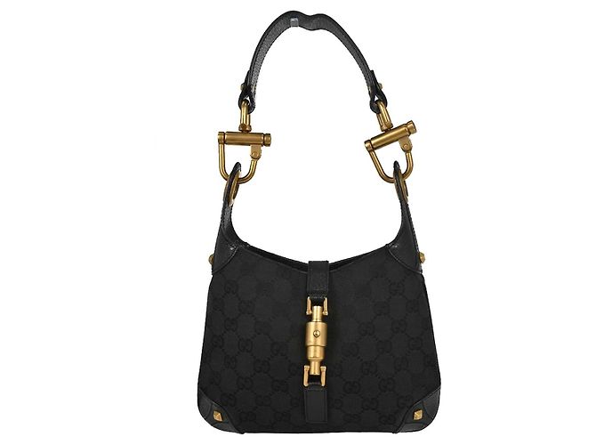 Gucci Piston Lock Jackie Hobo GG Canvas Mini