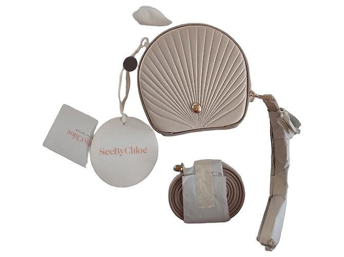See by Chloé Mini sac "Mara" en cuir beige