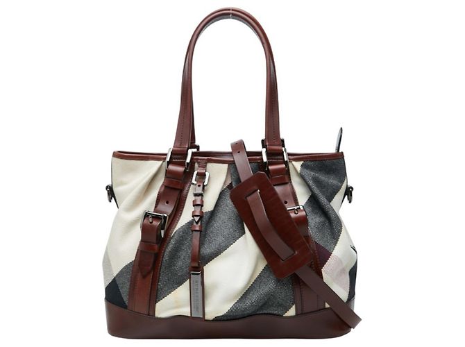 Borsa Tote Burberry Mega Check