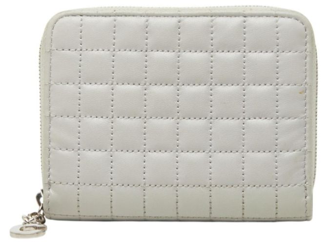 Céline Celine C-Charm Gray Leather Card Case
