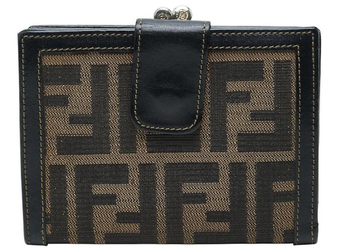 Fendi Zucca Pattern Bi-fold Geldbörse