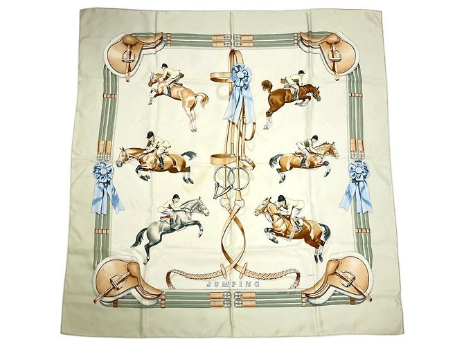 Hermès Jumping Silk Scarf Multicolore