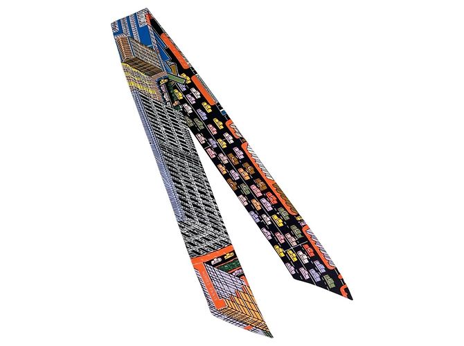 Hermès Lenço de seda HERMES Twilly Pantin City