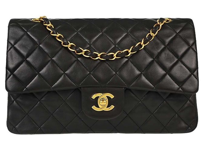 Chanel Vintage Classic Double Flap Quilted Lambskin Medium