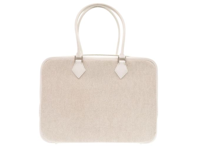 Hermès Bolsa Hermes Plume 32 Courchevel Toile H