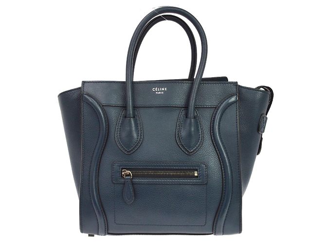 Céline Celine Luggage Grainy Leather Micro