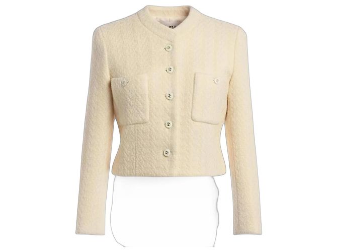 Chanel Cream Tweed Short Jacket