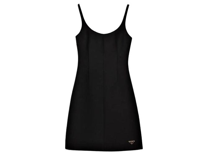 Prada Mini-Kleid aus Wolle und Seide in Schwarz