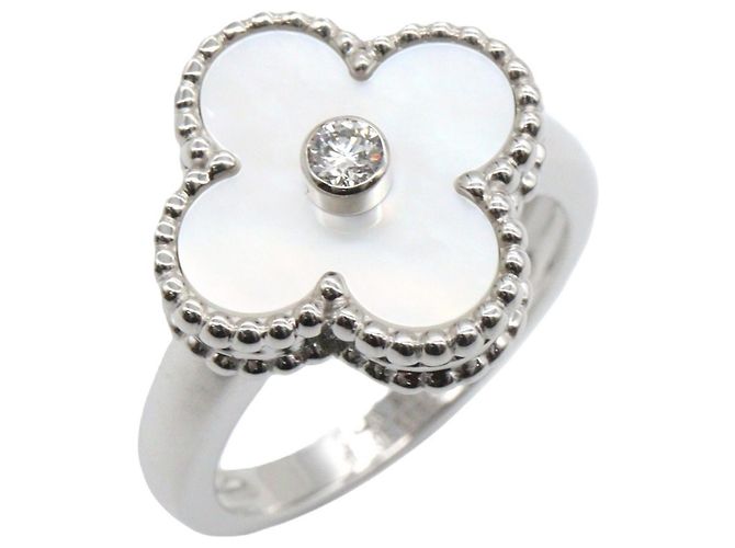 Van Cleef & Arpels Vintage Alhambra Ring aus Perlmutt