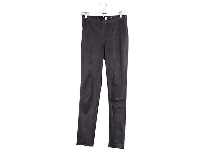 Zadig & Voltaire Schwarze Lederhose Slim