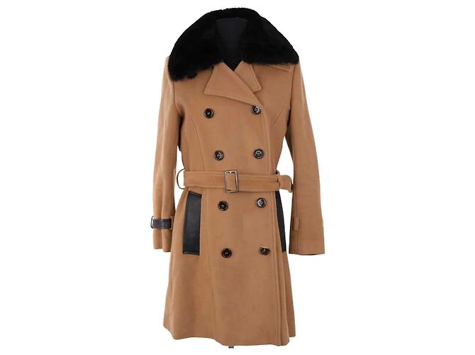 Abrigo de lana beige The Kooples