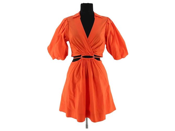 Vestido de algodão laranja Jonathan Simkhai XS