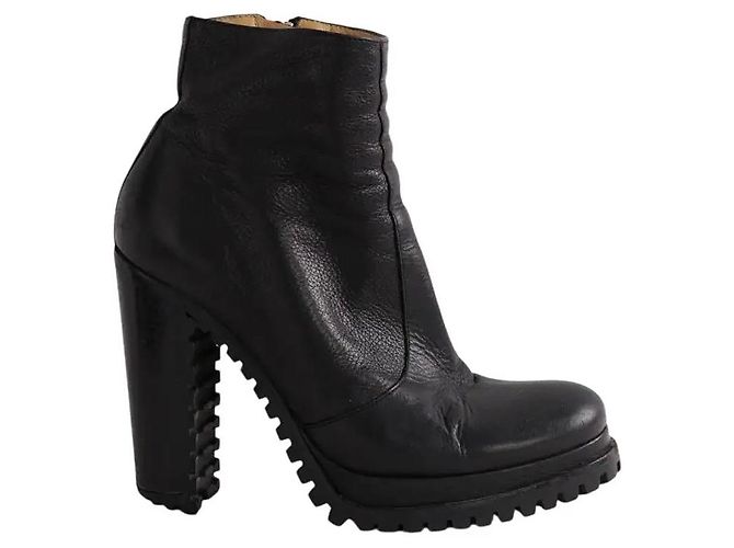 Free Lance Lederstiefel Schwarz