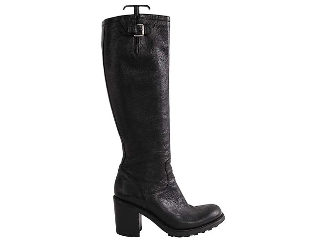 Botas de couro pretas Free Lance