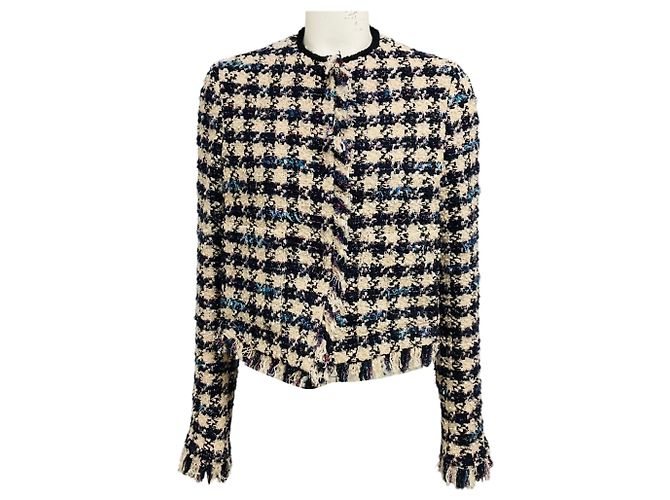 Autre Marque forte_forte Boxy Jacke aus Multi Tweed Ink