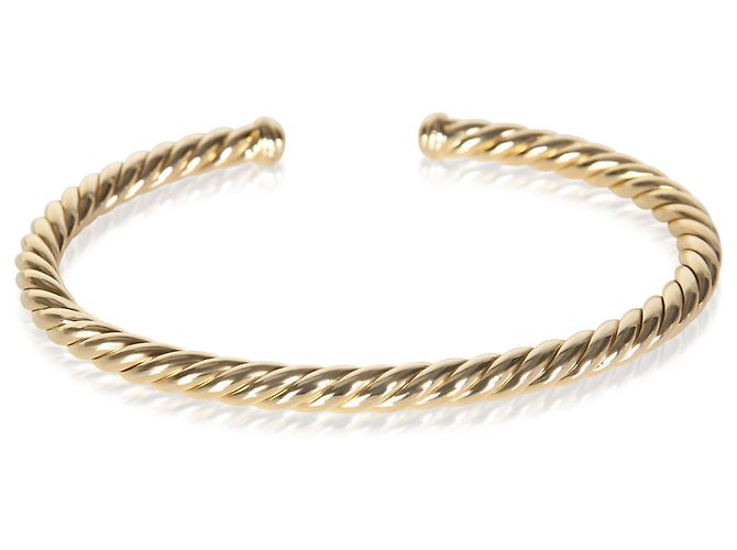 Pulseira David Yurman Cable Flex 4mm em ouro amarelo