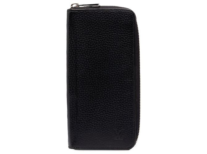 Cartera larga Vertical Zippy Louis Vuitton en piel Taurillon negra