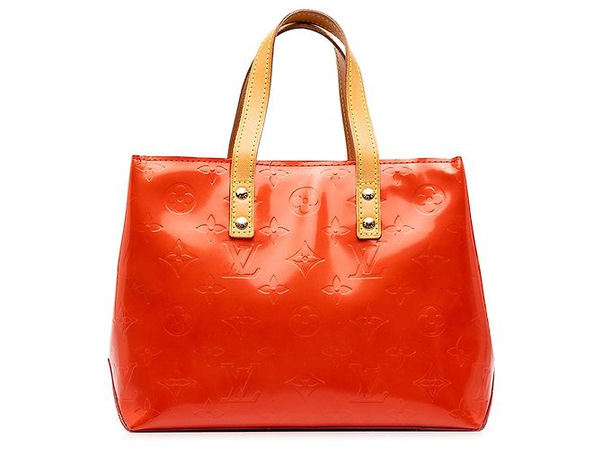 Borsa a mano Louis Vuitton Monogram Vernis Reade PM rossa