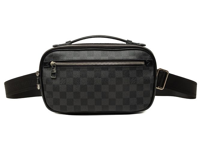 Bolso cinturón Louis Vuitton Ambler Damier Graphite Negro