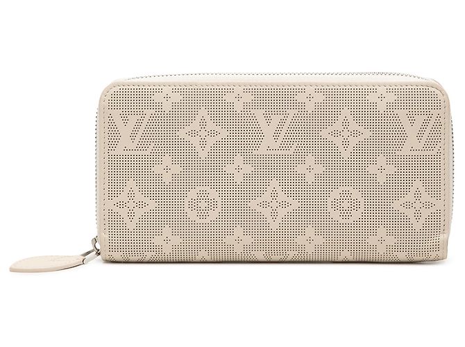 Cartera Louis Vuitton Monogram Mahina Reverse Zippy Beige