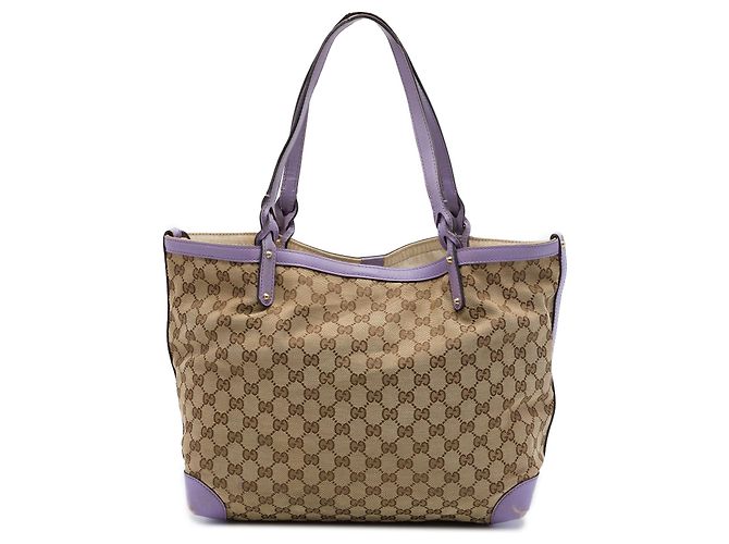Sac cabas Gucci Medium GG Canvas Craft Beige