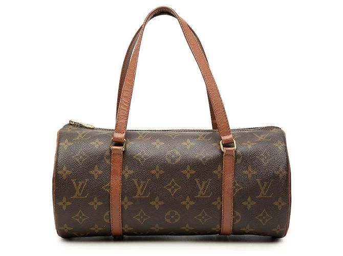 Bolsa de mão Louis Vuitton Monogram Papillon 30 Castanha